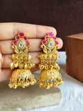 Gold Plated Traditional Jhumka Earrings | Sarichka