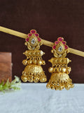 Gold Plated Traditional Jhumka Earrings | Sarichka