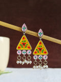Ethnic Meenakari Pearl Drops Dangler Earrings