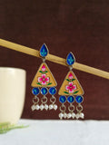 Ethnic Meenakari Pearl Drops Dangler Earrings