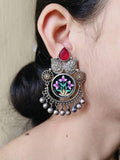 Chand Wali Enamel Earring with Ghungroo | Sarichka