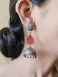 Teardrop Meenakari Jhumka | Sarichka