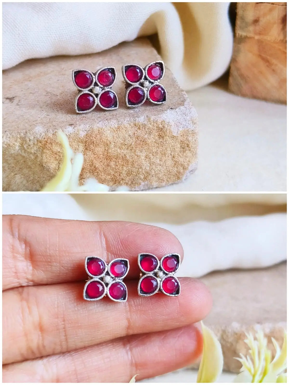 Trendy Oxidised Small Studs Combo Set | Sarichka