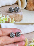925 Silver-Plated Oxidised Tiny Studs Combo Set | Sarichka