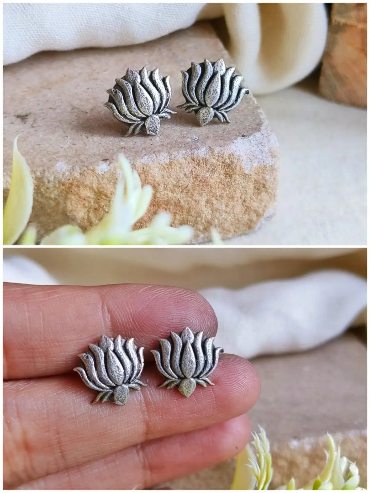Tiny 925 Oxidised Silver Studs Combo | Sarichka