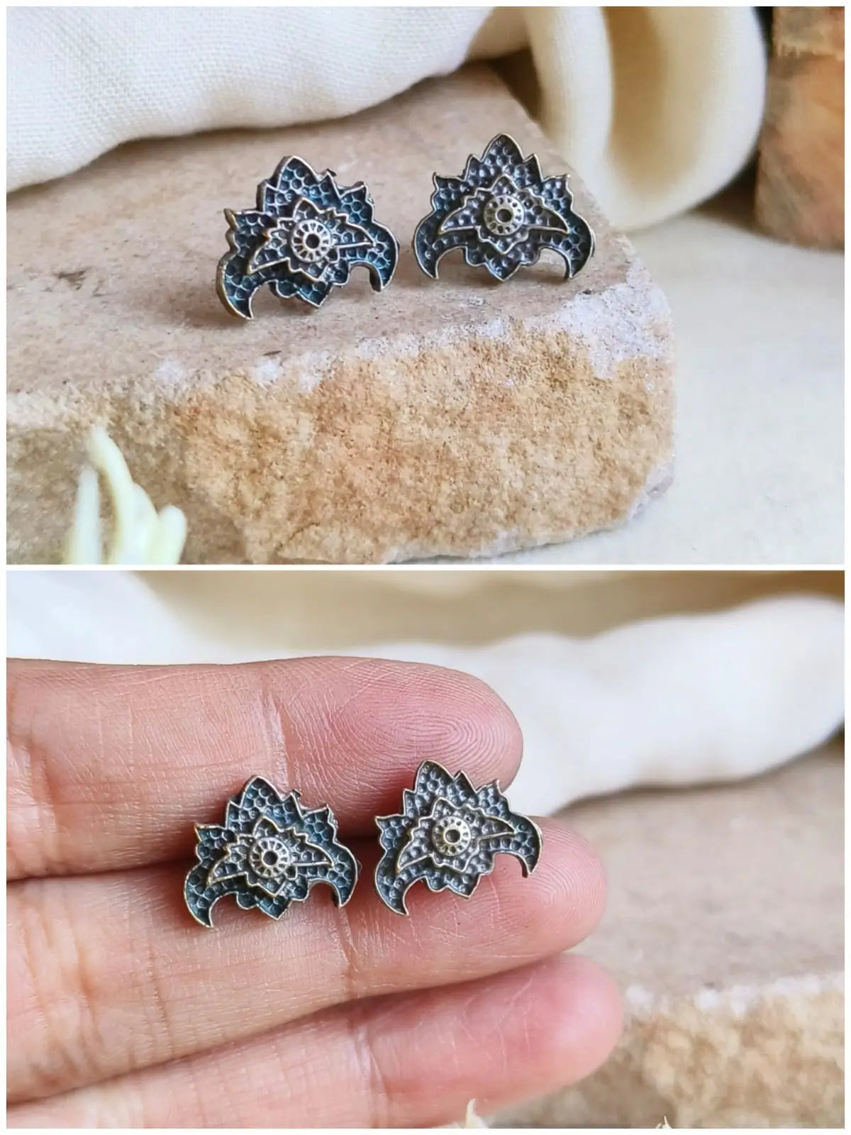 Antique Silver Studs Combo for Everyday | Sarichka