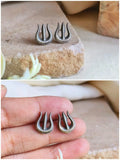 925 Silver-Plated Oxidised Tiny Studs Combo Set | Sarichka