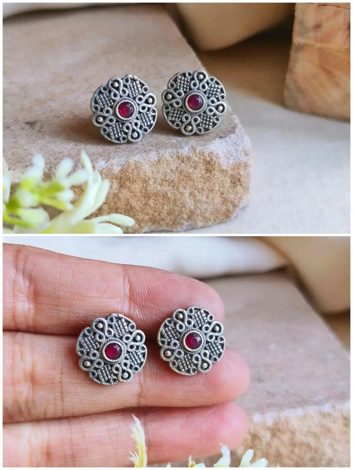 Trendy Oxidised Small Studs Combo Set | Sarichka