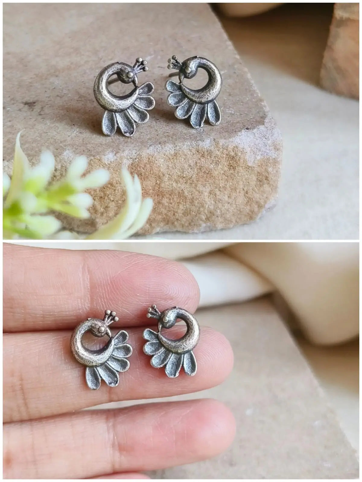 Elegant Silver-Tone Brass Studs Combo | Sarichka