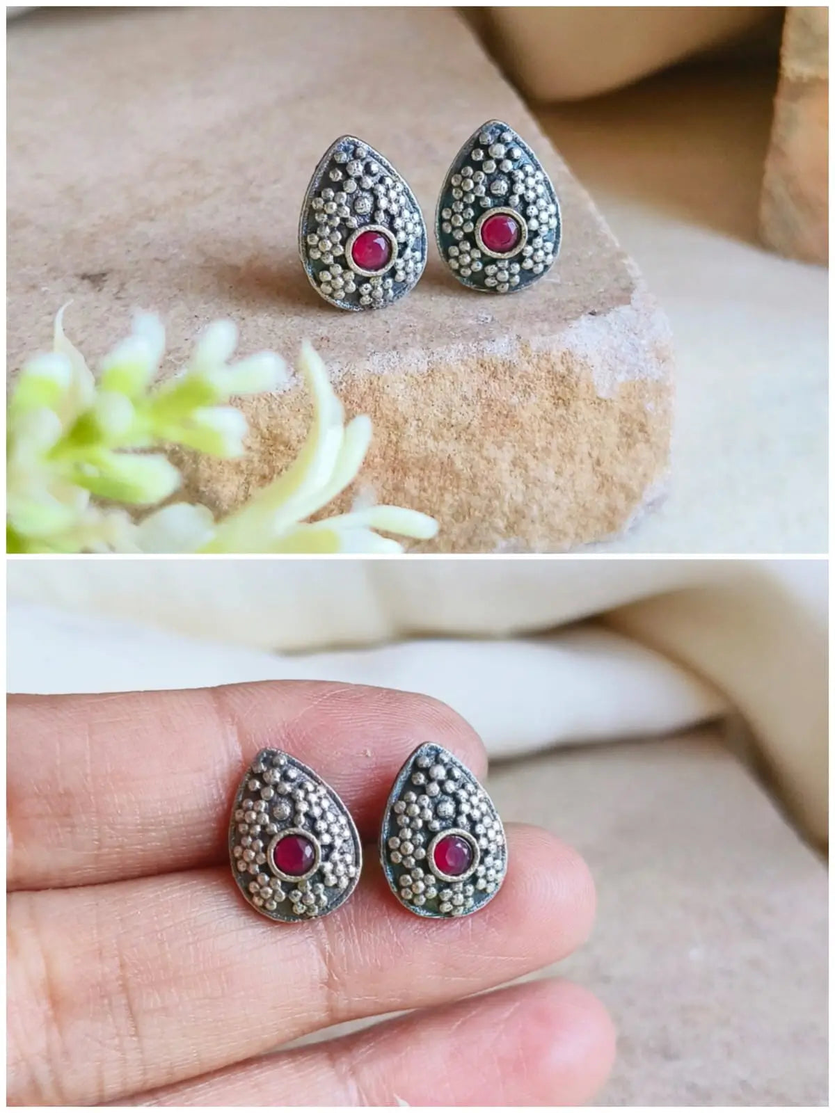 Trendy Oxidised Small Studs Combo Set | Sarichka