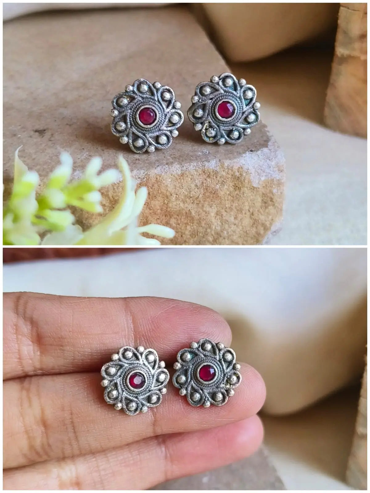 Antique Silver Studs Combo for Everyday | Sarichka