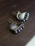 Silver-Plated Daily Wear Peacock Earrings with Ghungroo | Sarichka