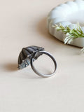 Oxidized German Silver Umbrella Cocktail Ring | Sarichka