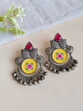 Chand Wali Enamel Earring with Ghungroo | Sarichka