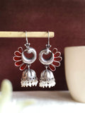 Peacock Oxidised Jhumka Earrings | Sarichka