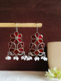 Floral Hook Earrings Silver | Sarichka
