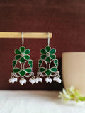 Floral Hook Earrings Silver | Sarichka