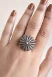 Oxidized German Silver Umbrella Cocktail Ring | Sarichka