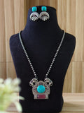 Oxidized Silver Elephant Statement Necklace Set | Sarichka