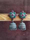 Brass Oxidized Jhumka Earring | Sarichka - Sarichka FashionSarichka Fashion