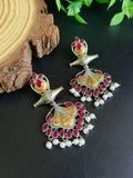 Dual Tone Oxidized Dangler Earrings | Sarichka - Sarichka FashionSarichka Fashion