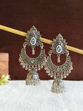 Traditional Chandbali Silver Jhumka Earring | Sarichka